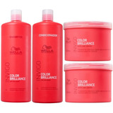 Kit Wella Brilliance 01shamp+01cond+02masc Invigo-(4-itens) 