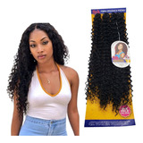 Cabelo Organico Cacheado Jessica Fibra Premium Crochet Braid Cor Preto