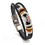 Pulseira De Couro One Piece Anime Cosplay Adesivo De Brinde