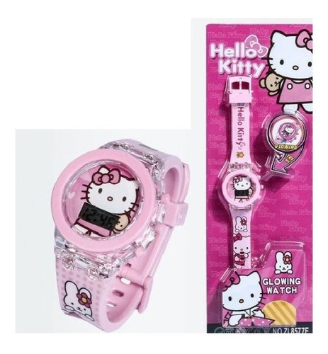Reloj Digital Hello Kitty , Fecha, Hora, Luz