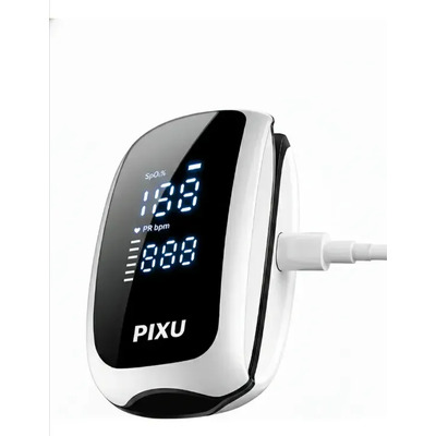 Oximetro De Dedo Digital Para Adulto Y Niño Recargable Pixu Blanco | MercadoLibre