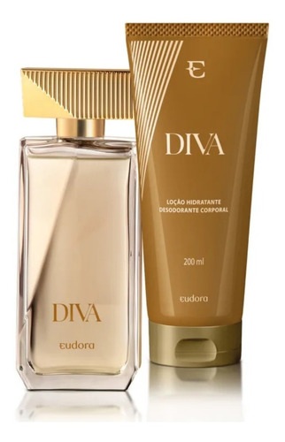 Kit Diva: Perfume Colônia 100ml + Loção Corporal 200ml -novo