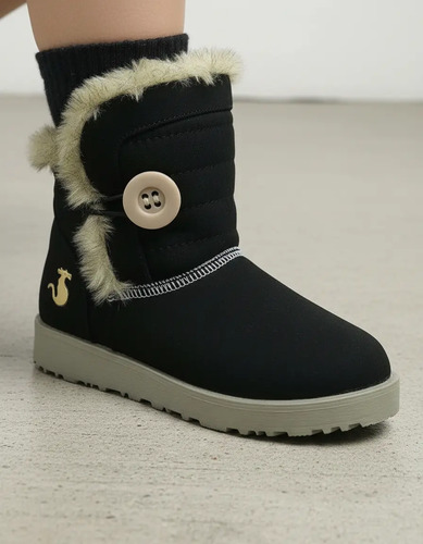 Bota Corta Nieve De Invierno Con Peluche Para Niña