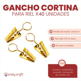 Gancho Clip Cocodrilo P/cortina, Tensor. Oferta 40u - 4108