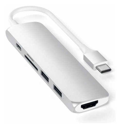 Adaptador Multiportas Usb-c 4k Com Ethernet Prata - Satechi