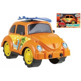 Carrinho Infantil Menino Fusca Surf Carro Fusquinha Cor Laranja Personagem Fuca Surf