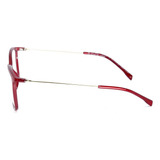 Armação De Oculos De Grau Bulget Bg4044 T04 54 - Vermelho