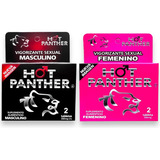Potenciador Hot Panther 4 Tab Pack Vigo-rizante Hombre Mujer