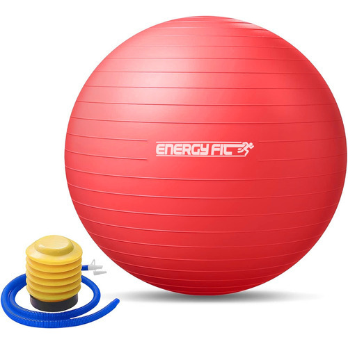 Pelota Pilates Yoga Esferodinamia Gimnasia 45 Cm + Inflador Color Rojo