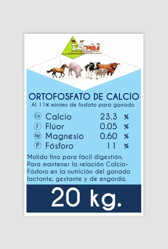 Ortofosfato De Calcio Al 11%  20kg