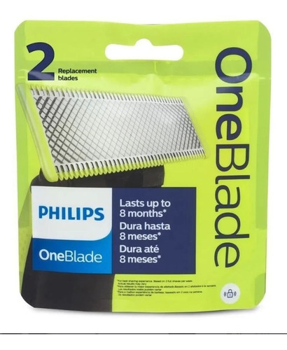 Refil Kit 2 Laminas Philips Oneblade Qp220/51 Original + Nf