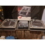 Toca Disco Technics Mk2 + Mixer + Coleção De Discos 