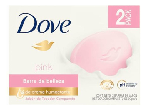 Dove Jabón Pink, 12 X 2 X 90g