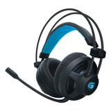 Headset Gamer Fone Led Azul P/ Computador Celular Notebook