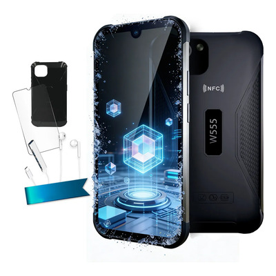 Teléfono Inteligente Blackfon-w555 Negro Uso Rudo Con Nfc Pantalla Hd 5.7  Camara 8\u002F5 Mpx + Mica + Funda + Adaptador Multipuerto Usb | Meses sin interés