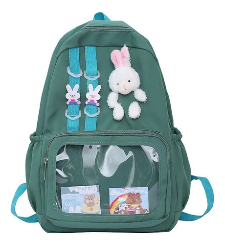 Mochila Escolar Kawaii Rabbit Con Tiras 