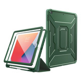 Funda Completa Para iPad Gen 7 8 Y 9 Con Tapa Verde Alpino