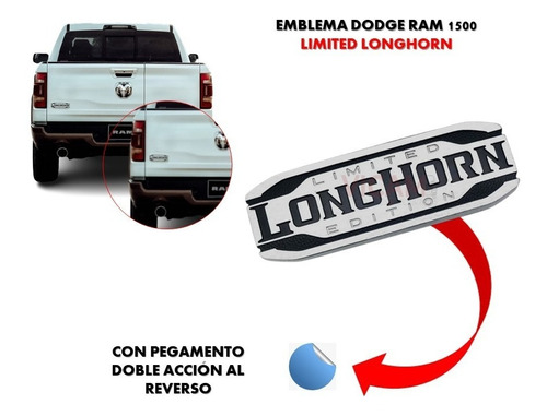 Emblema Para Tapa De Caja Dodge Ram Limited Longhorn