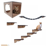 Playground Para Gato 8 Pcs Ponte Prateleira Degrau Caixa (g)