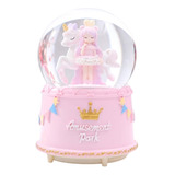 Caja Musical Bola De Cristal Unicornio Kawaii Musical  0133