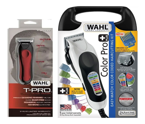 Combo Color Plus Wahl 27 Pz Clipper + Terminadora T Blade 