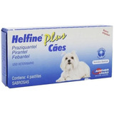 Helfine Plus Cães Vermífugo Agener União 4 Compr - Kit Com 5