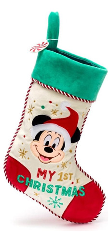 Bota Navideña Disney Store Mi Primera Navidad Mickey Mouse