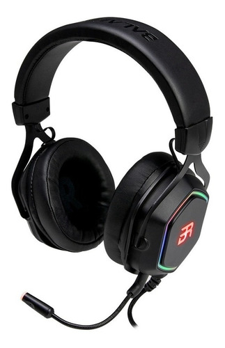 Acteck Audífonos Gamer Over Ear Balam Rush Hesix Br-929776 Color Negro Color De La Luz Rgb