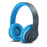 Auricular Bluetooth Vincha P47 Inalámbrico Plegable 5.0 Color Azul