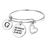 Yeeqin Pulsera Inicial Regalos De Graduación Mujeres Niñas P