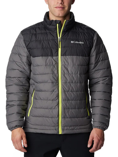 Campera Columbia Outdoor Hombre Powder Lite H Negro-gris Ras