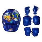 Set Casco Y Protectores Infantil Sports Helmet Casa Valente