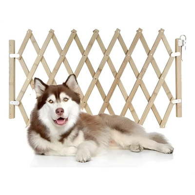 . Valla Reja Cerca Expandible Para Perritos En Madera L | Envío gratis
