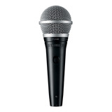 Micrófono Shure Pga48 Dinámico Vocalista Con Cable Y Pipeta