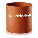 Macetas De Barro Cilindro N 12 Blum Set X 10 Unidades