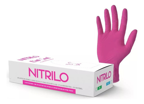 Guantes De Nitrilo Uniseal Colores Y Tallas 100pz