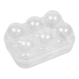 Huevera Plastica Transparente 6 Huevos Crom