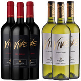 Vino Alta Vista Vive Red Blend + Vive Chardonnay X6 Botellas