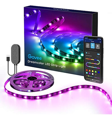 Minger Dreamcolor Led Strip Lights Con App 66ft2m 5v Usb Lig