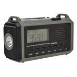 Radio Meteorológica De Emergencia Solar Hand Crank Am Fm Sw