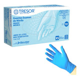 Guantes Tresor Exam Color Azul Nitrilo 10 Caj X 100 Unidades Color Azul Celeste Talla Xs