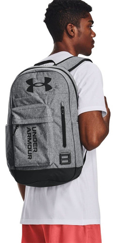 Mochila Under Armour Halftime Back Color 012-pit.gray/m.heat/black Diseño De Tela Lisa