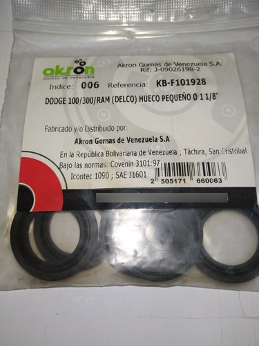 Kit Gomas Bomba Frenos Dodge 100 300 Ram Delco 1 1/8 006 Foto 2