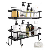 Organizador De Ducha Cocina Repisa En Acero Inoxidable X2 