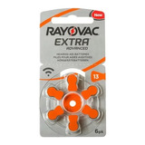 Pilas Audifono 13 Rayovac Extra Pr48 Blister X 6 Unidades