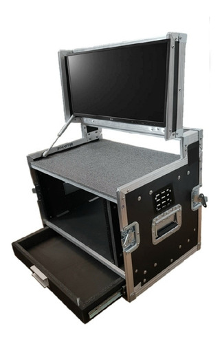 Case Rack Para Ui24 + Monitor 55cm + 3u + Gaveta