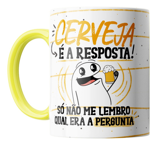 Caneca Divertida - Meme Bento Flork - Cerveja É A Resposta