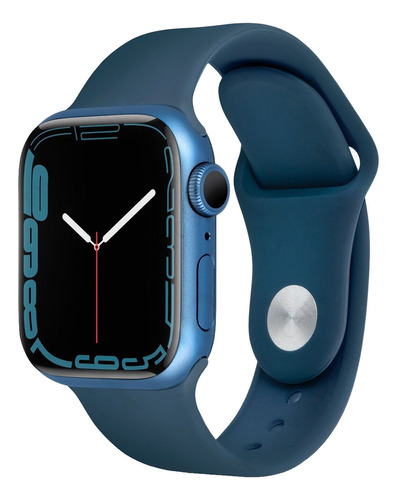 Reloj Smart Watch Pantalla 45mm Con Strap De Goma M40 Azul