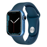 Reloj Smart Watch Pantalla 45mm Con Strap De Goma M40 Azul