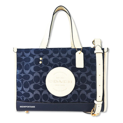 Bolsa Coach Dempsey Tote Azul Marino Crosbody Bandolera Dama | Meses sin interés